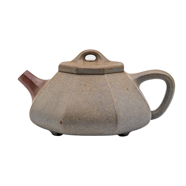 Antique-style octagonal yixing clay woodfired teapot # 94848