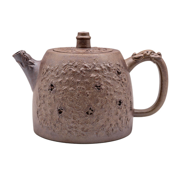 Wrinkled Han tiles yixing clay woodfired teapot # 94850