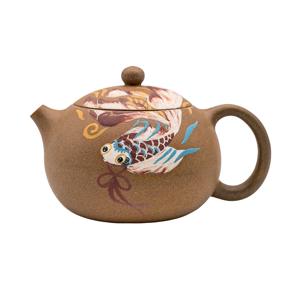 Goldfish Xi Shi yixing clay woodfired teapot # 94858
