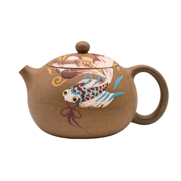 Goldfish Xi Shi yixing clay woodfired teapot # 94858