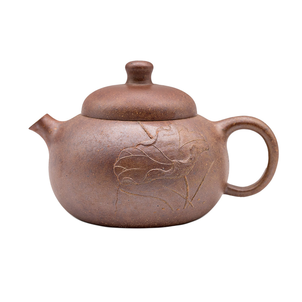 Tetera de fang yixing cuita amb fusta "Lotus Flower Milk Cauldron" #94906