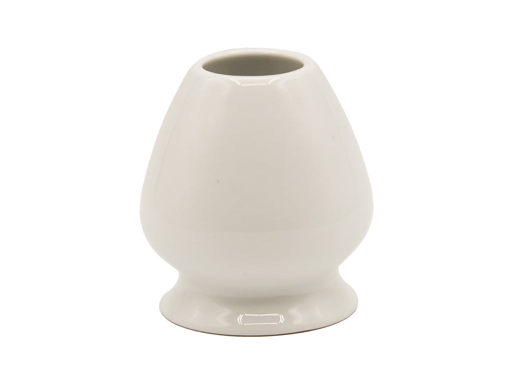 Soporte de porcelana blanca para batidor de matcha # 94114