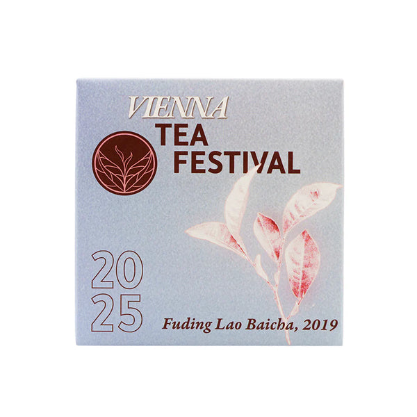 Te blanc envellit de Fuding (2019), Fuding Lao Baicha Vienna Tea Festival 2025 especial.