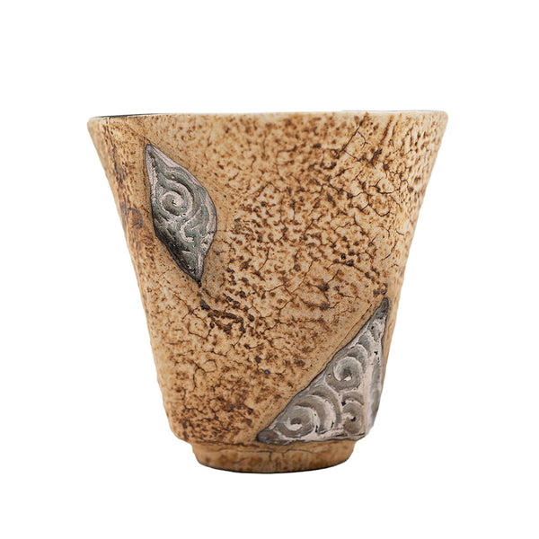Wide-Rim Tea Cup with Auspicious Cloud Design # 94418, 40 ml