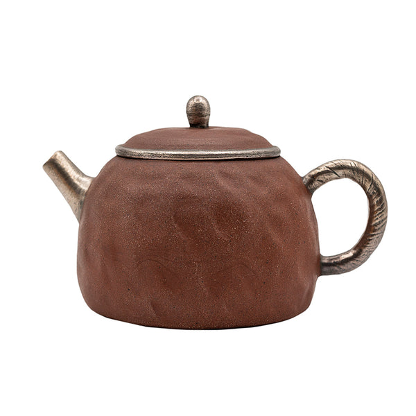 Tetera rodona de fang vermell núm. 94437, 130 ml