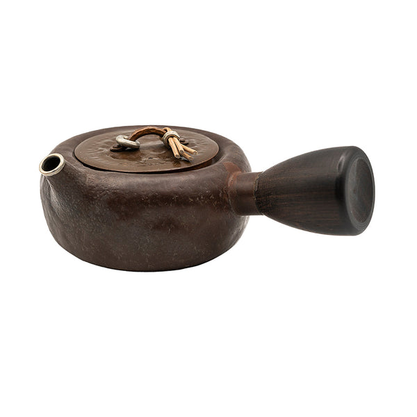 Kyusu de coure fet a mà amb mànec de fusta #95054, 200 ml