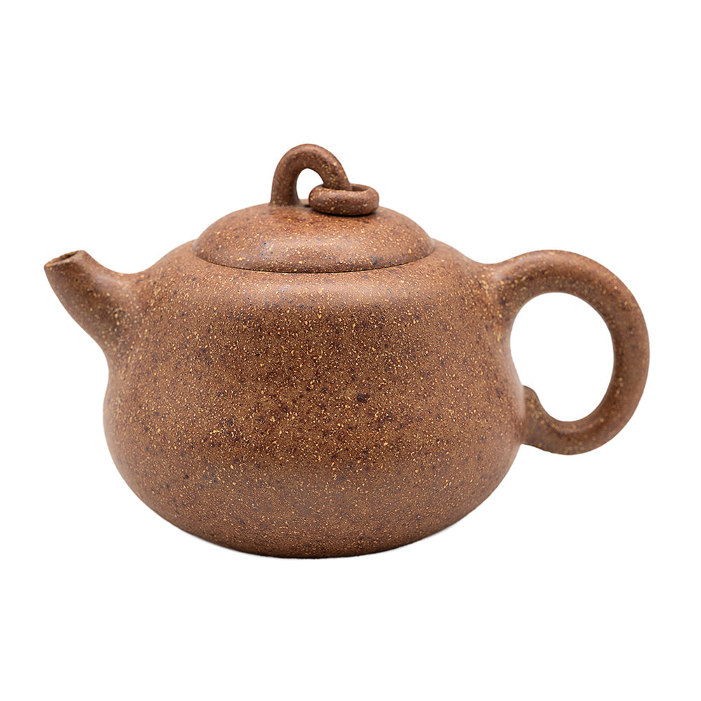 Tetera Yixing de forn de llenya amb textura de closca d'ou tacada núm. 95081