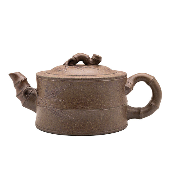 Bamboo Leaf Han Tile yixing clay woodfired teapot # 94811
