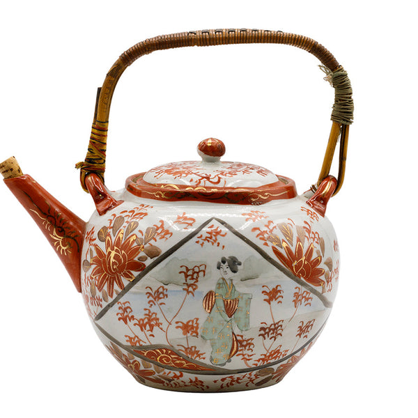 Tetera japonesa vintage kutani pintada a mà # 93717