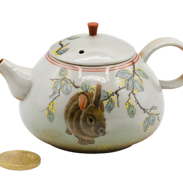 Hand-painted ceramic teapot # 93472