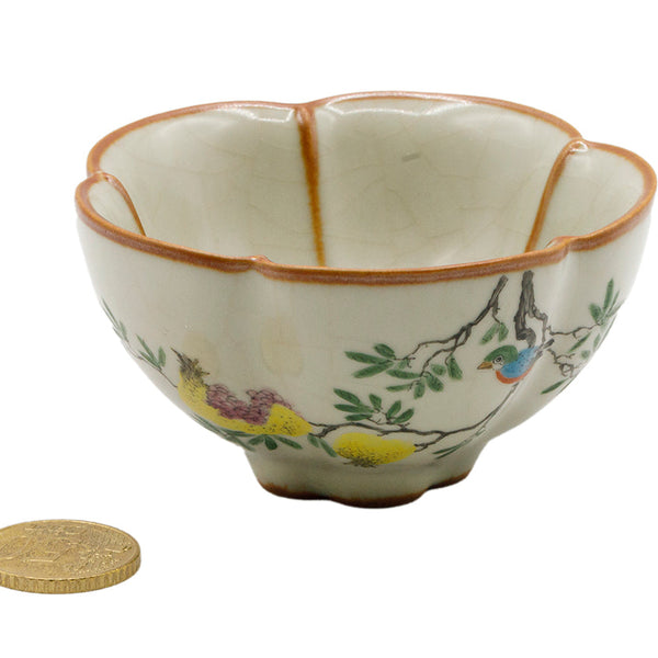 Hand-Painted Floral Teacup # 934783