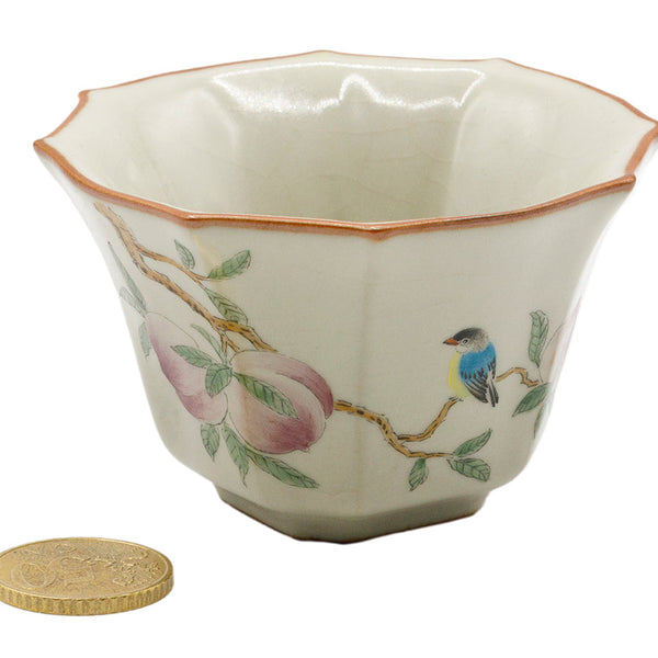 Hand-Painted Floral Teacup # 934786