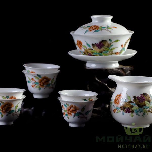 Tea ware set # 769, (porcelain, hand painting)