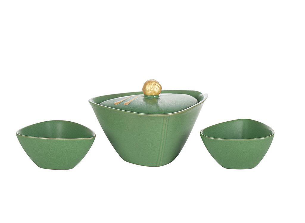 Joc de tasses de te de viatge Green Dragon Boat Festival # 94489