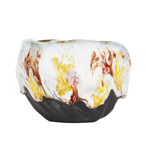 Shino-Style Yellow Glazed Cup # 94470