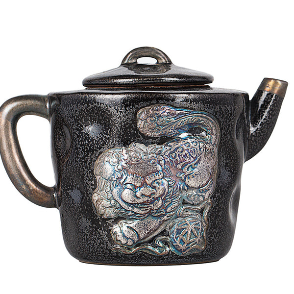 Handcrafted Ceramic Teapot with Floral Motif # 94383, 100 ml