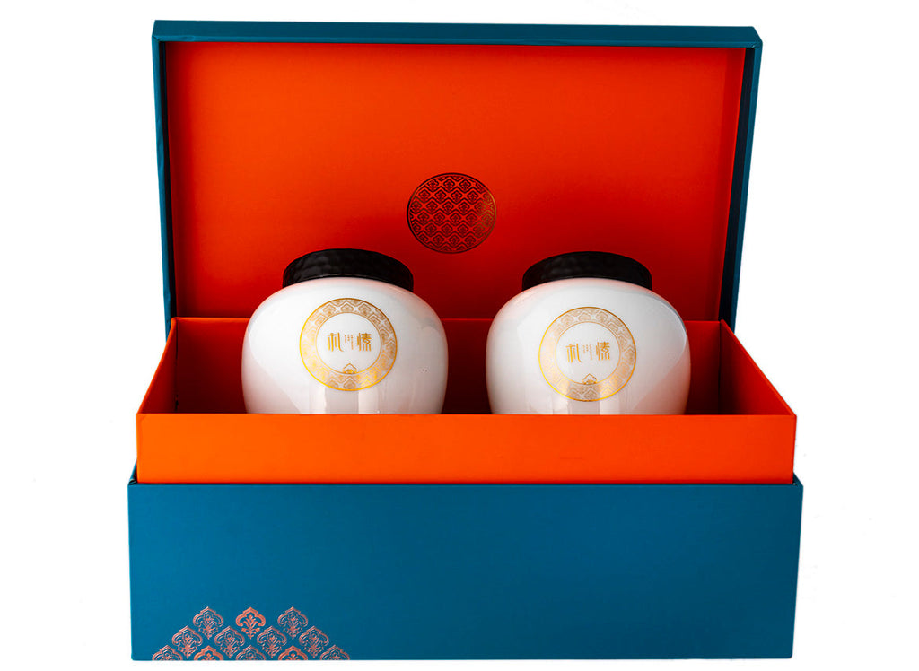 Gift tea set (2 tea caddies) # 33454, porcelain