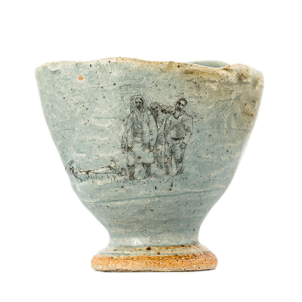 Cup # 35342, wood firing/ceramic/hand painting, 84 ml.