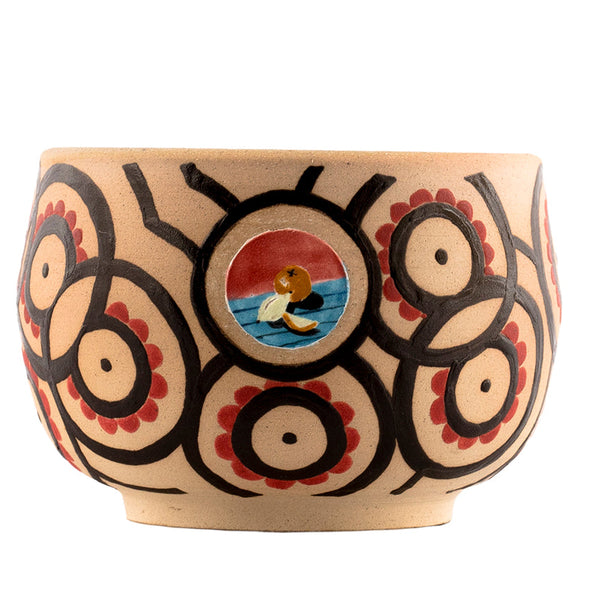 Cup # 36458, wood firing/ceramic/hand painting, 176 ml.