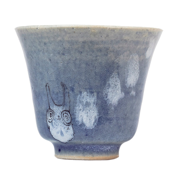 Tassa feta a mà Moychay # 41636, ceràmica/pintura a mà, 'ballant als núvols', 60 ml.
