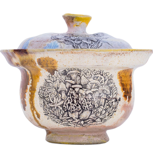 Gaiwan handmade Moychay 'Mushroom Kingdom' # 43833, wood firing/ceramic/hand painting, 115 ml.